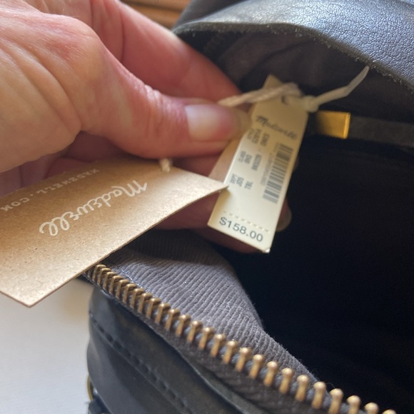 NWT Madewell Small Lorimer Backpack Black Leather - Picture 9 of 12